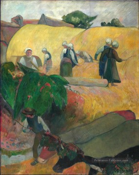 Les Haystacks Paul Gauguin Peinture à l'huile